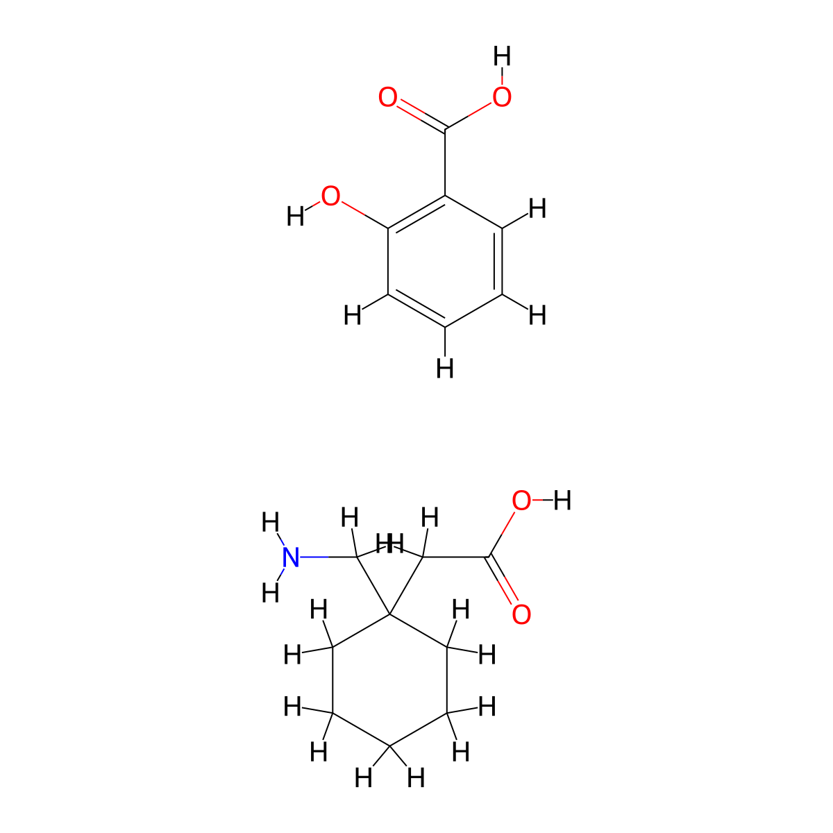 Gabapentin hydroxybenzoate molecular structure, CAS 756486-04-1