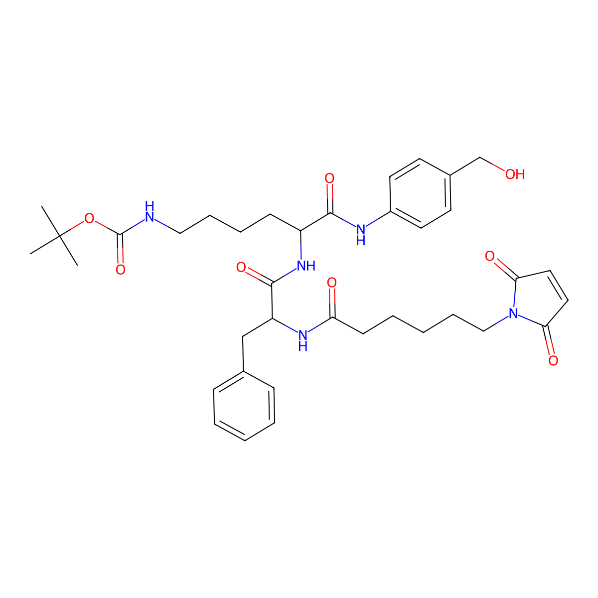 Mc-Phe-Lys(Boc)-PAB molecular structure, CAS 756487-18-0