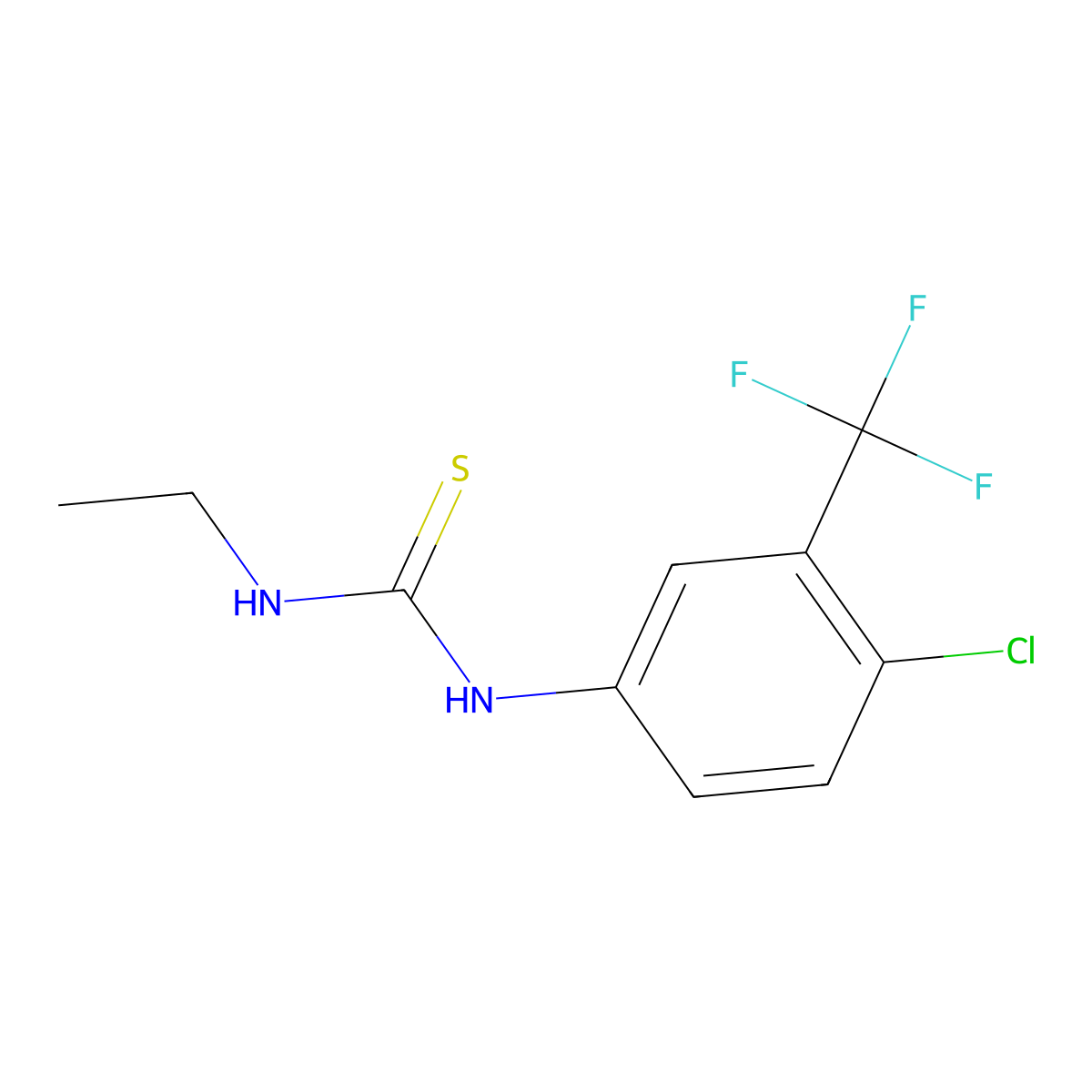 1-[4-Chloro-3-(trifluoromethyl)phenyl]-3-ethylthiourea molecular structure, CAS 756487-88-4