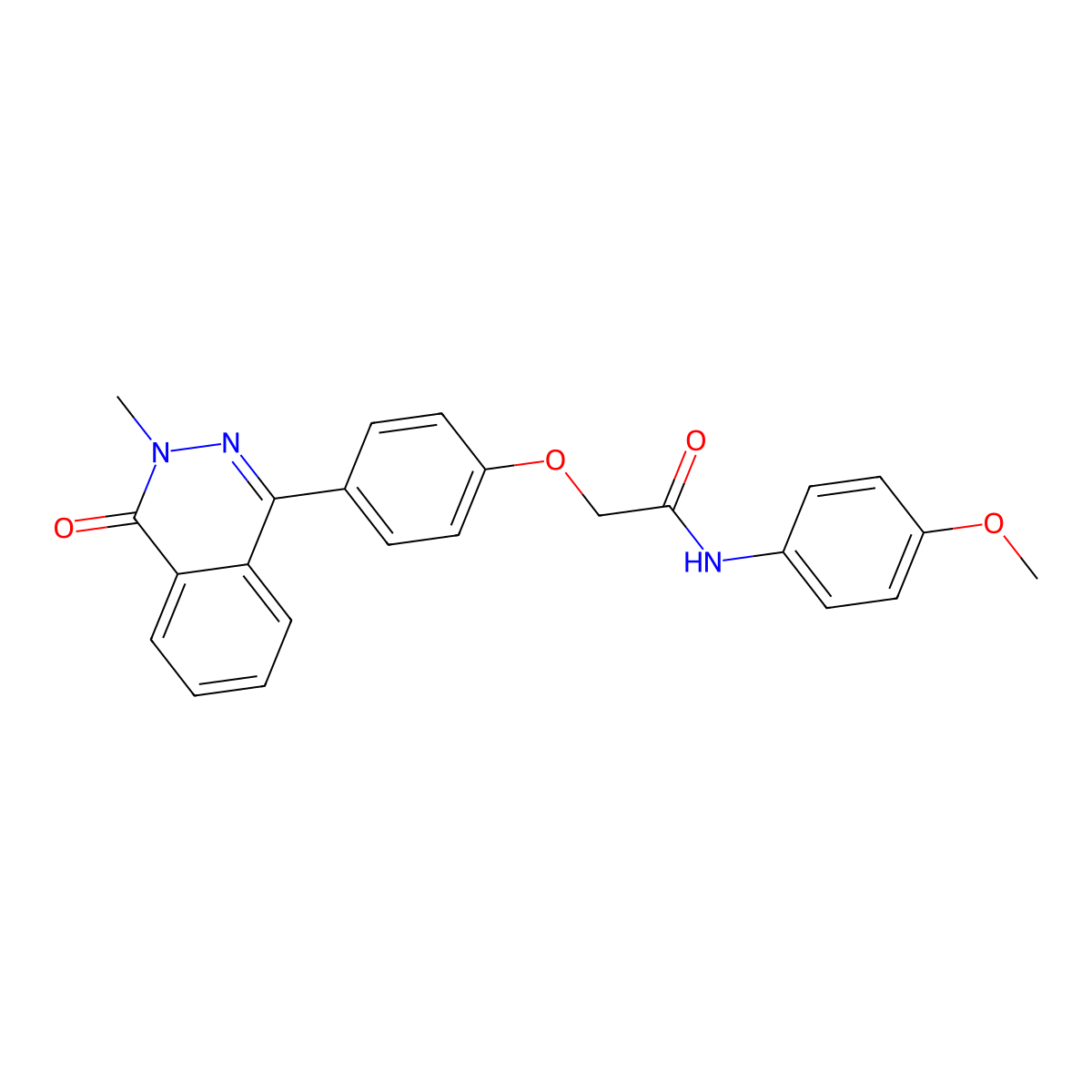 N-(4-methoxyphenyl)-2-[4-(3-methyl-4-oxo-3,4-dihydro-1-phthalazinyl)phenoxy]acetamide molecular structure, CAS 756487-94-2