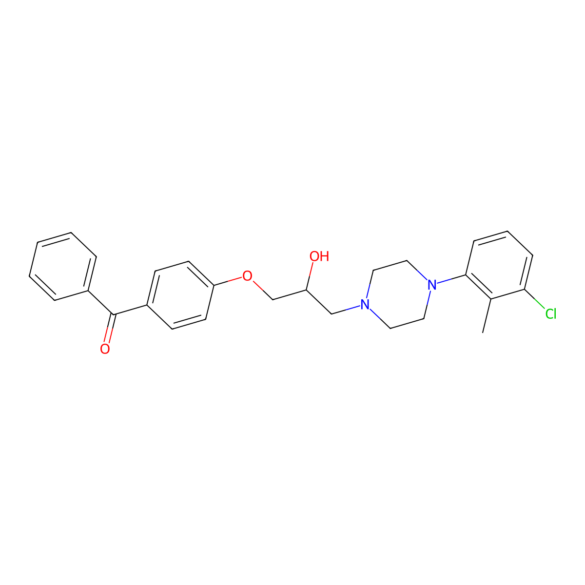 1-(4-Benzoylphenoxy)-3-[4-(3-chloro-2-methylphenyl)piperazin-1-yl]propan-2-ol molecular structure, CAS 756488-01-4