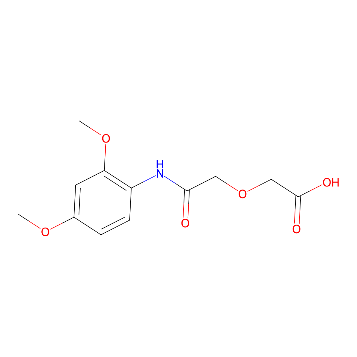 {2-[(2,4-Dimethoxyphenyl)amino]-2-oxoethoxy}acetic acid molecular structure, CAS 756489-82-4