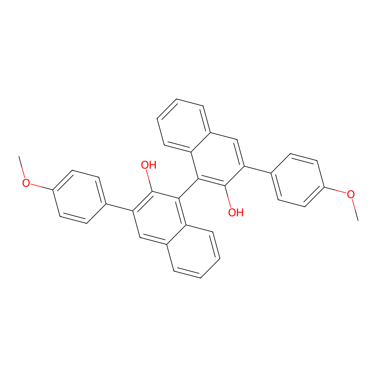 (R)-3,3'-Bis(4-methoxyphenyl)-[1,1'-binaphthalene]-2,2'-diol molecular structure, CAS 756491-51-7