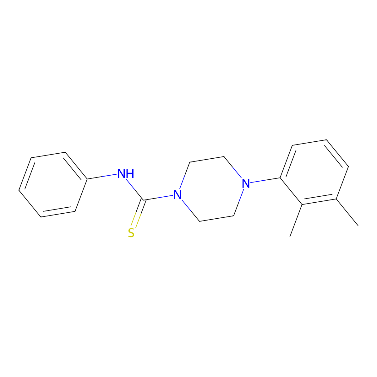 4-(2,3-dimethylphenyl)-N-phenylpiperazine-1-carbothioamide molecular structure, CAS 756491-66-4