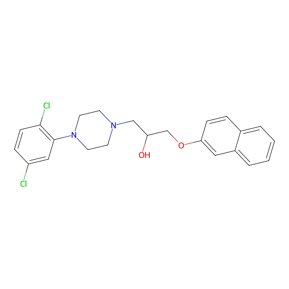 1-[4-(2,5-Dichlorophenyl)piperazin-1-yl]-3-(naphthalen-2-yloxy)propan-2-ol molecular structure, CAS 756493-76-2