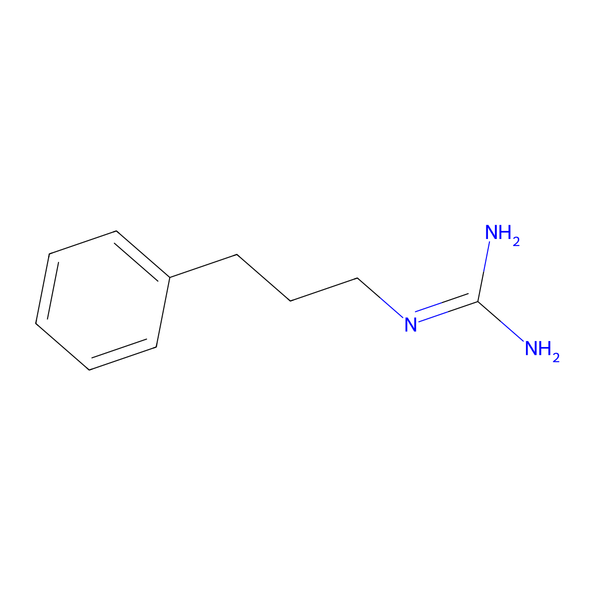 3-Phenylpropylguanidine molecular structure, CAS 7565-21-1