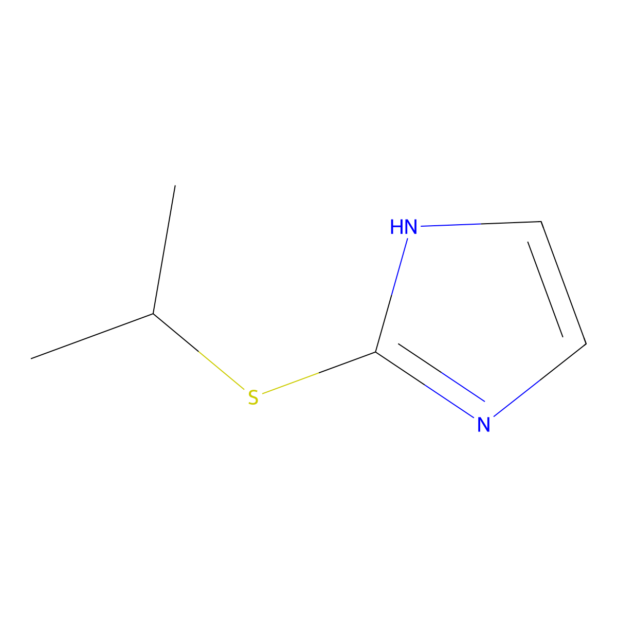 2-(propan-2-ylsulfanyl)-1H-imidazole molecular structure, CAS 7565-40-4