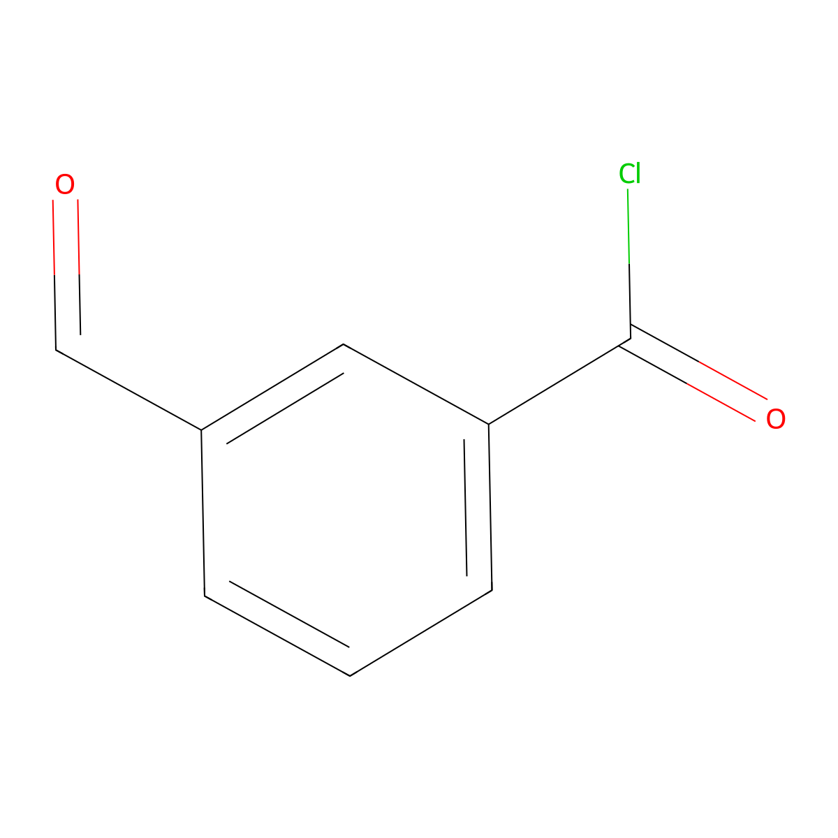 3-Formylbenzoyl chloride molecular structure, CAS 75650-38-3