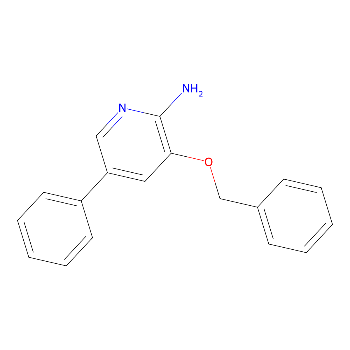 3-(Benzyloxy)-5-phenylpyridin-2-amine molecular structure, CAS 756504-75-3