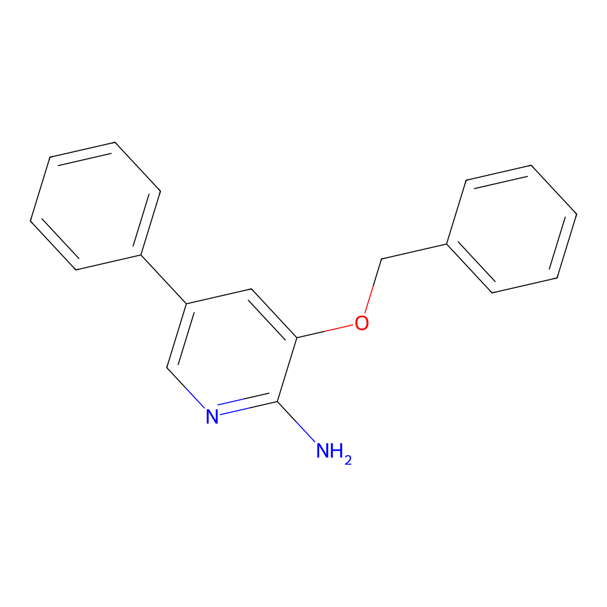 3-(Benzyloxy)-5-phenylpyridin-2-amine molecular structure, CAS 756504-75-3