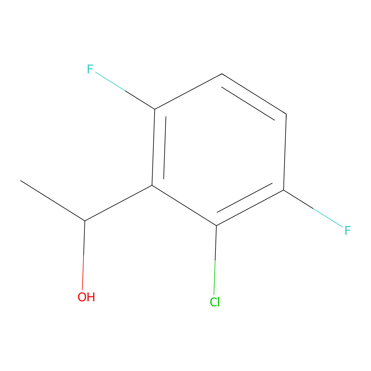 1-(2-Chloro-3,6-difluorophenyl)ethanol molecular structure, CAS 756520-68-0
