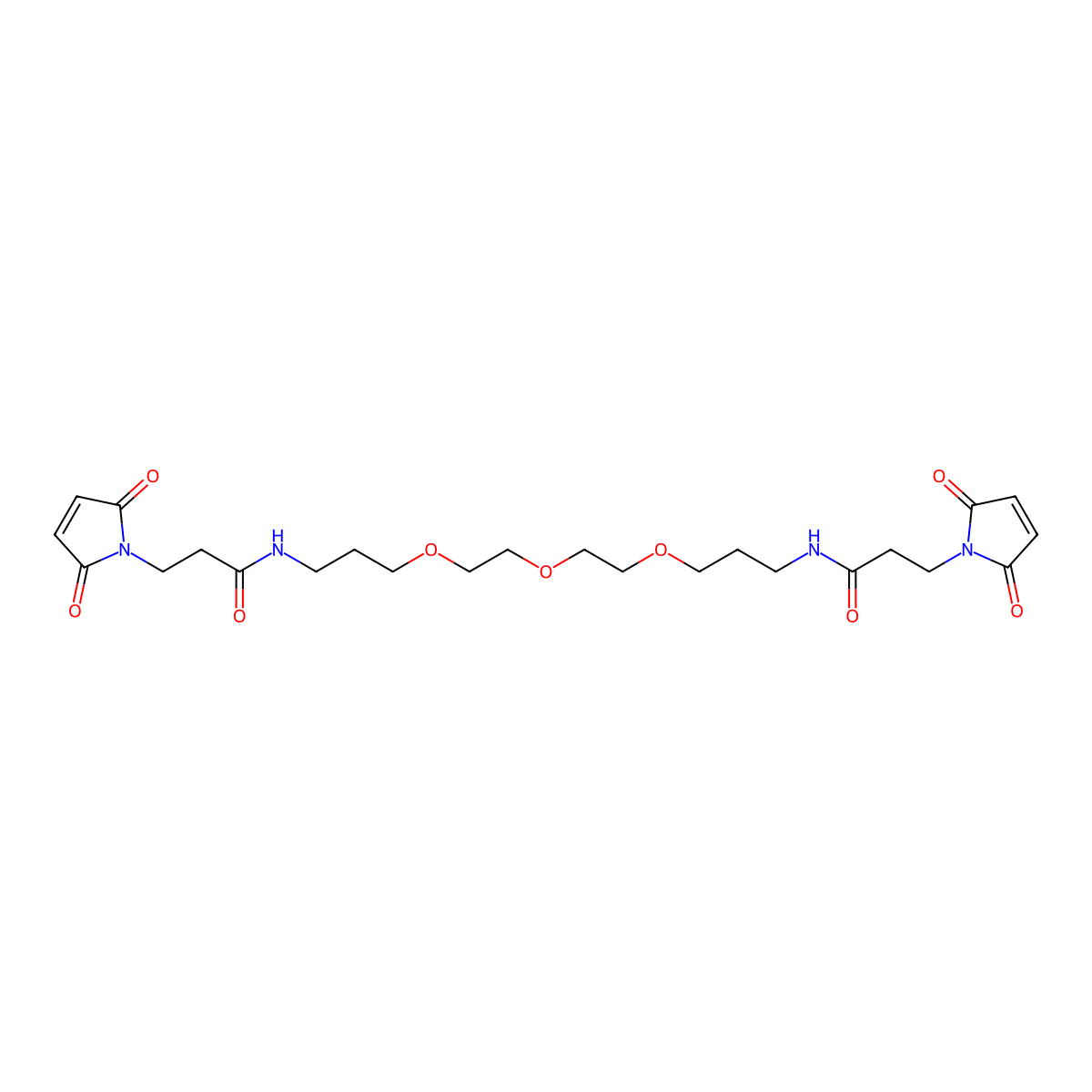Bis-(1,13-(3-maleimidopropionyl)amido)-4,7,10-trioxatridecane molecular structure, CAS 756525-89-0