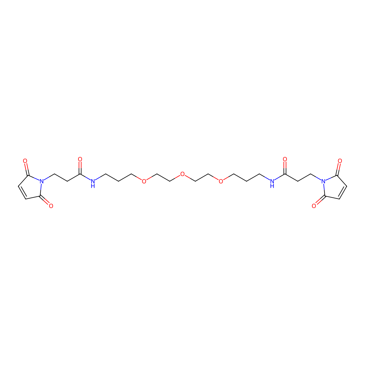 Bis-(1,13-(3-maleimidopropionyl)amido)-4,7,10-trioxatridecane molecular structure, CAS 756525-89-0