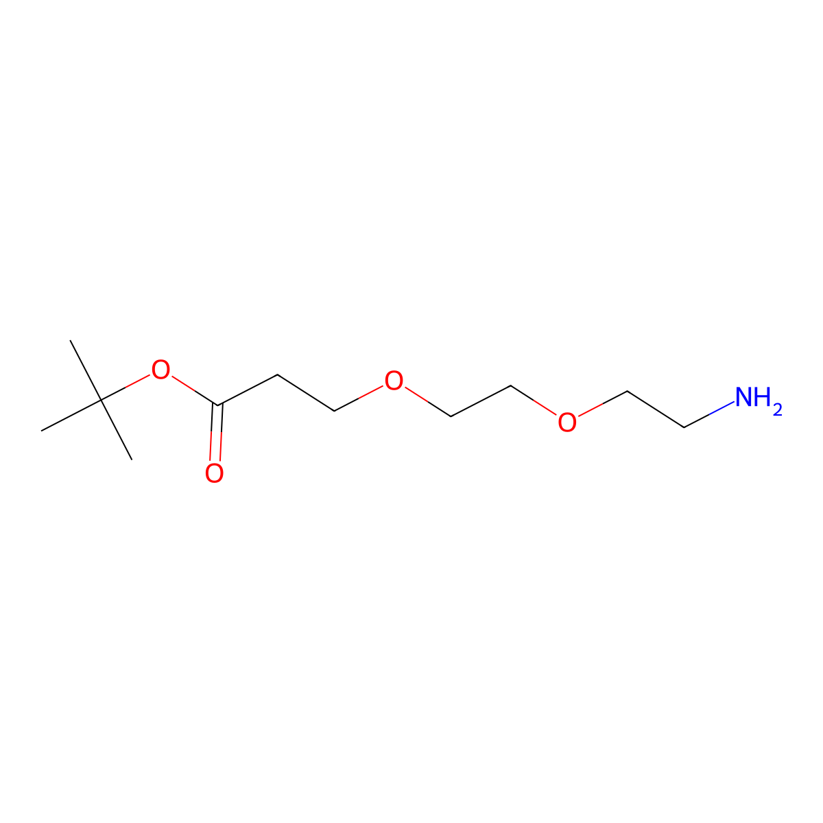 3-(2-(2-Aminoethoxy)ethoxy)propanoic acid t-butyl ester molecular structure, CAS 756525-95-8
