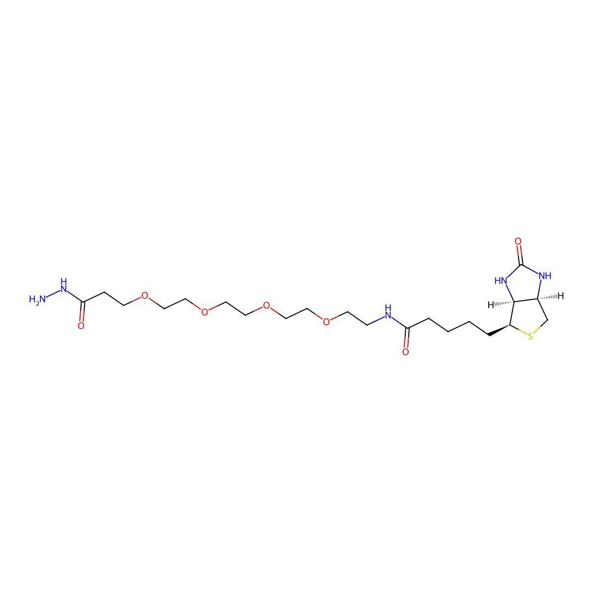 Biotin-PEG4-Hydrazide molecular structure, CAS 756525-97-0