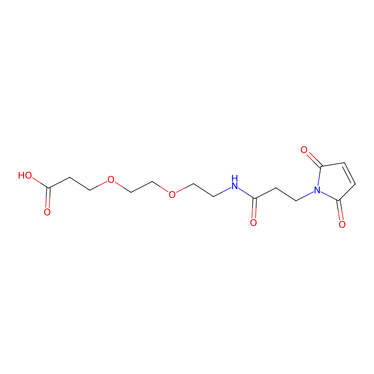 3-[2-[2-[[3-(2,5-Dihydro-2,5-dioxo-1H-pyrrol-1-yl)-1-oxopropyl]amino]ethoxy]ethoxy]propanoic acid molecular structure, CAS 756525-98-1
