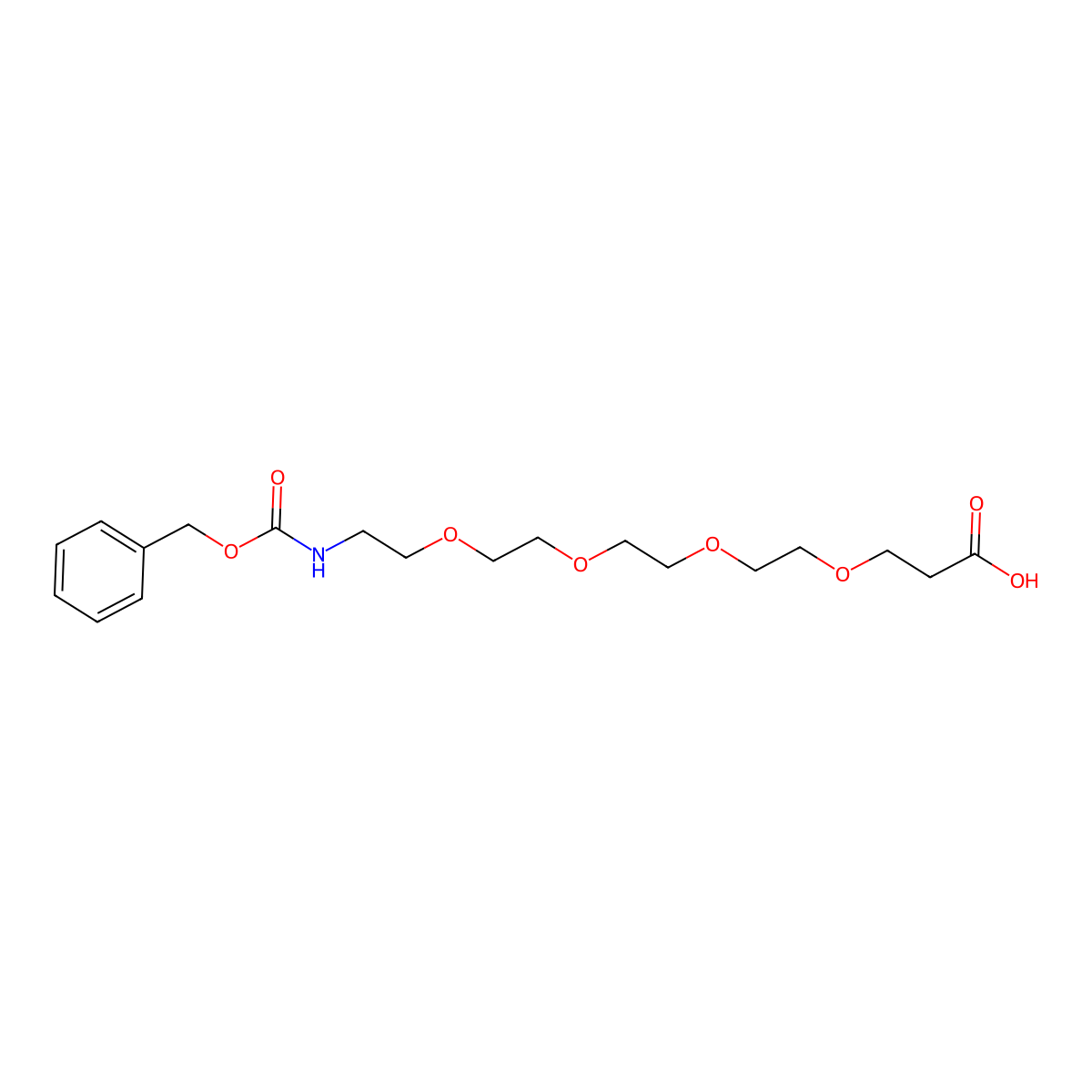 Cbz-N-amido-PEG4-acid molecular structure, CAS 756526-00-8