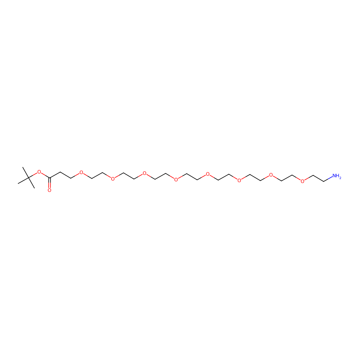 1-Amino-3,6,9,12,15,18,21,24-octaoxaheptacosan-27-oic acid t-butyl ester molecular structure, CAS 756526-06-4