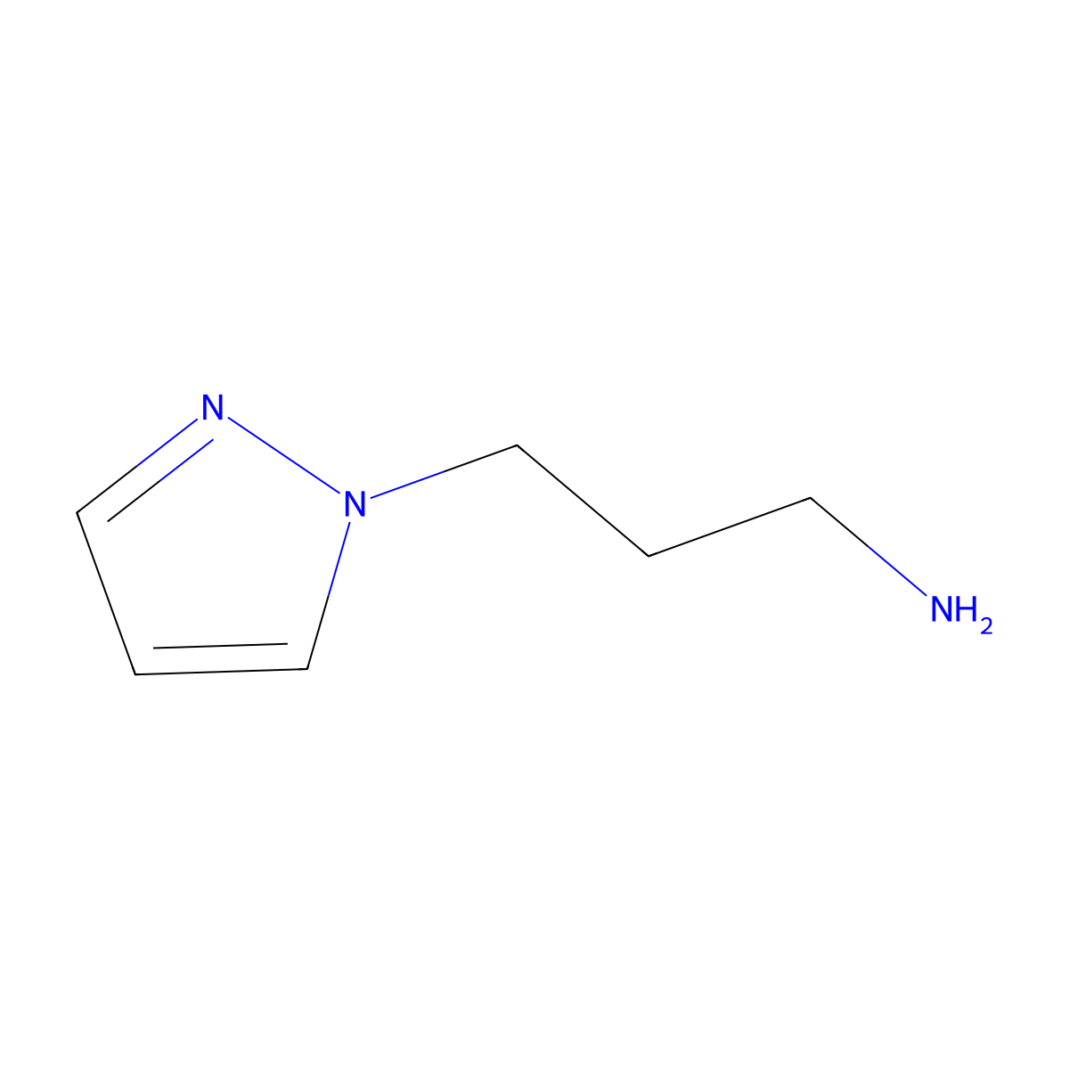 3-(1H-pyrazol-1-yl)propan-1-amine molecular structure, CAS 75653-86-0