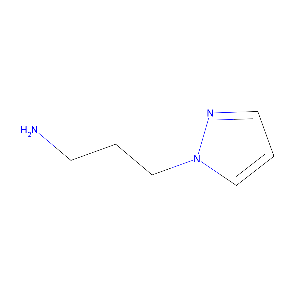 3-(1H-pyrazol-1-yl)propan-1-amine molecular structure, CAS 75653-86-0