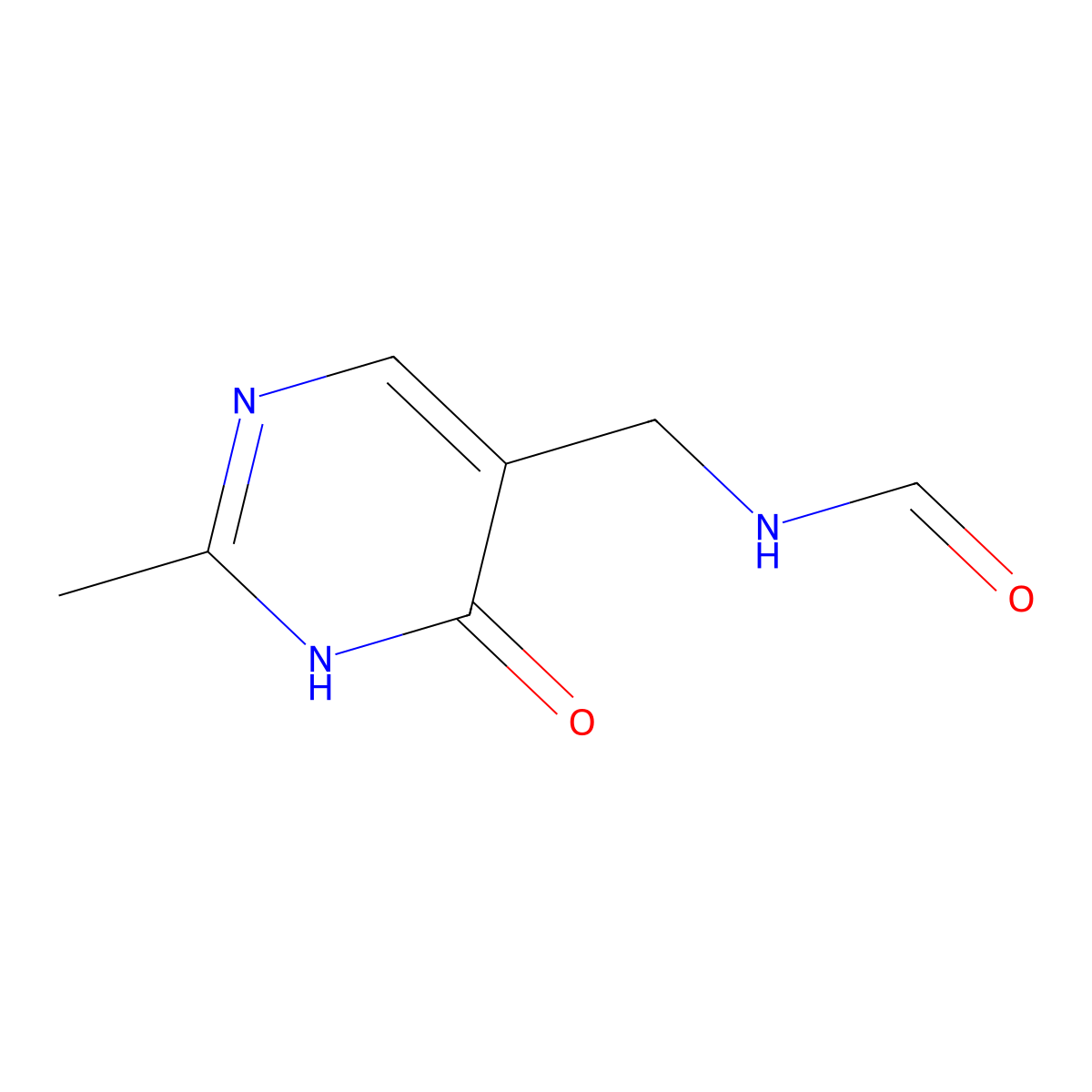 N-[(2-methyl-6-oxo-1,6-dihydropyrimidin-5-yl)methyl]formamide molecular structure, CAS 756532-54-4