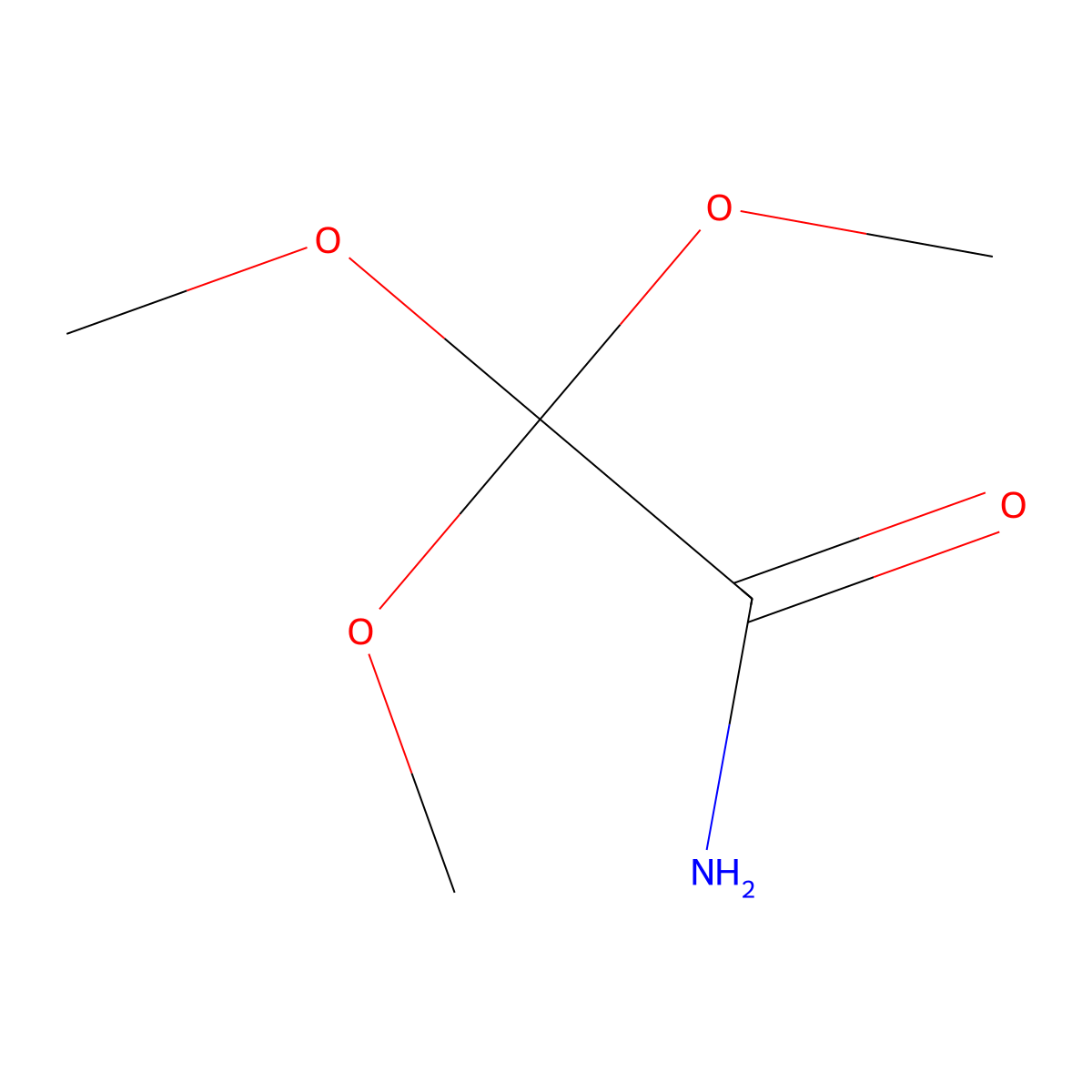2,2,2-Trimethoxy-acetamide molecular structure, CAS 75654-11-4