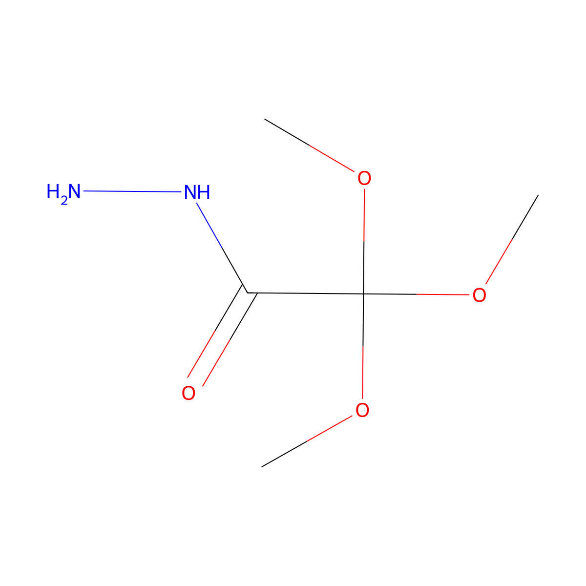 Trimethoxy-acetic acid hydrazide molecular structure, CAS 75654-14-7