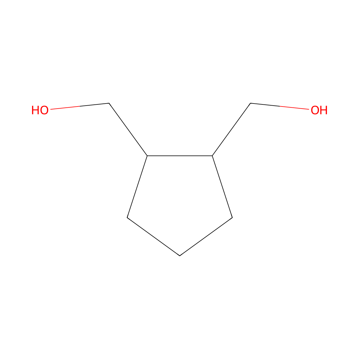 ((1R,2S)-2-(hydroxymethyl)cyclopentyl)methanol molecular structure, CAS 75658-83-2
