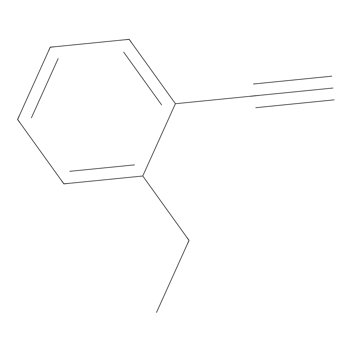 1-Ethyl-2-ethynylbenzene molecular structure, CAS 75659-49-3