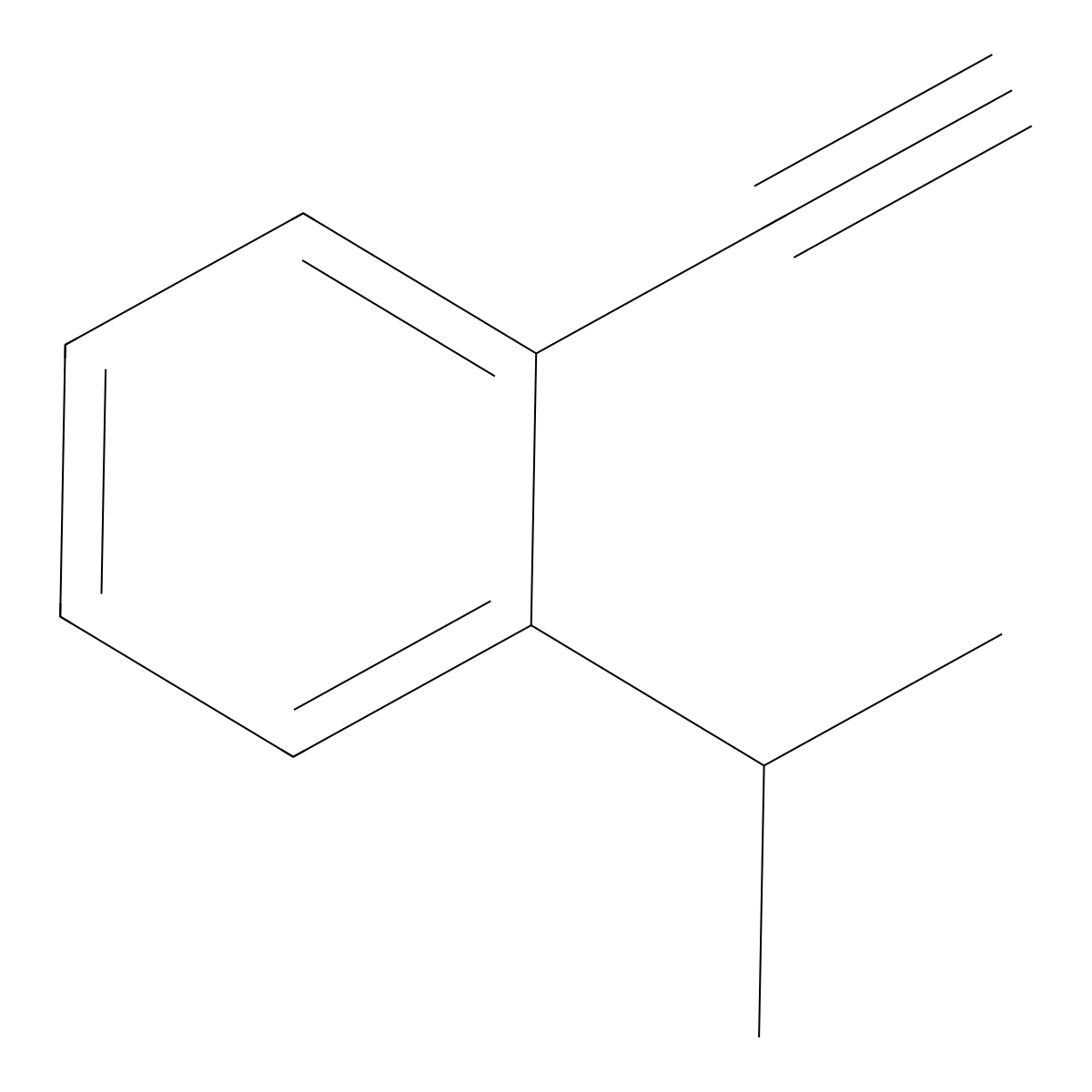 1-Ethynyl-2-isopropylbenzene molecular structure, CAS 75659-50-6