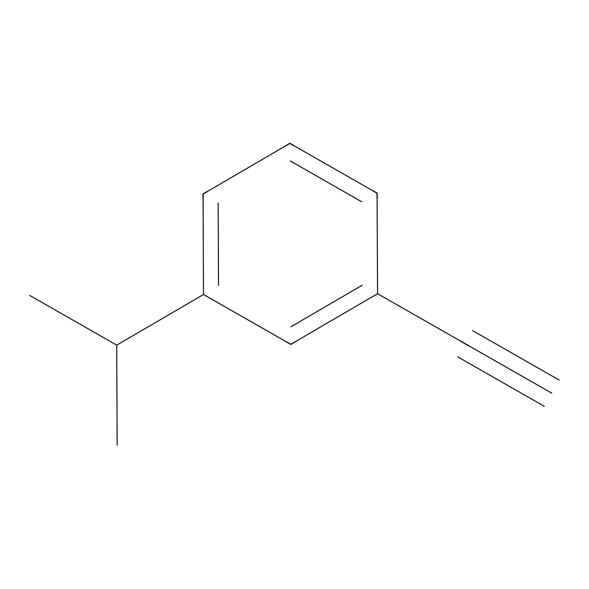 1-Ethynyl-3-(1-methylethyl)benzene molecular structure, CAS 75659-51-7