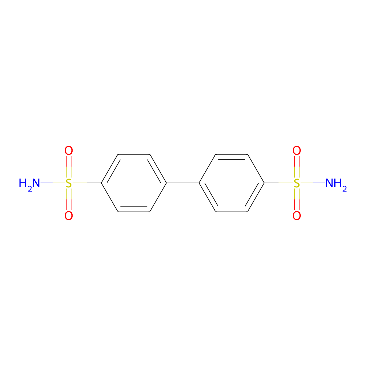 Biphenyl-4,4'-disulfonamide molecular structure, CAS 7566-42-9