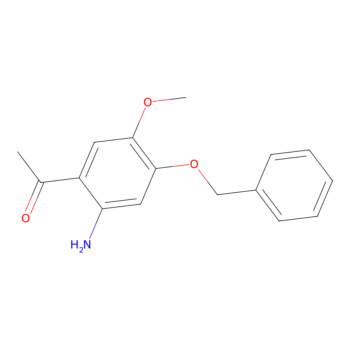 1-(2-Amino-4-(benzyloxy)-5-methoxyphenyl)ethanone molecular structure, CAS 75665-73-5
