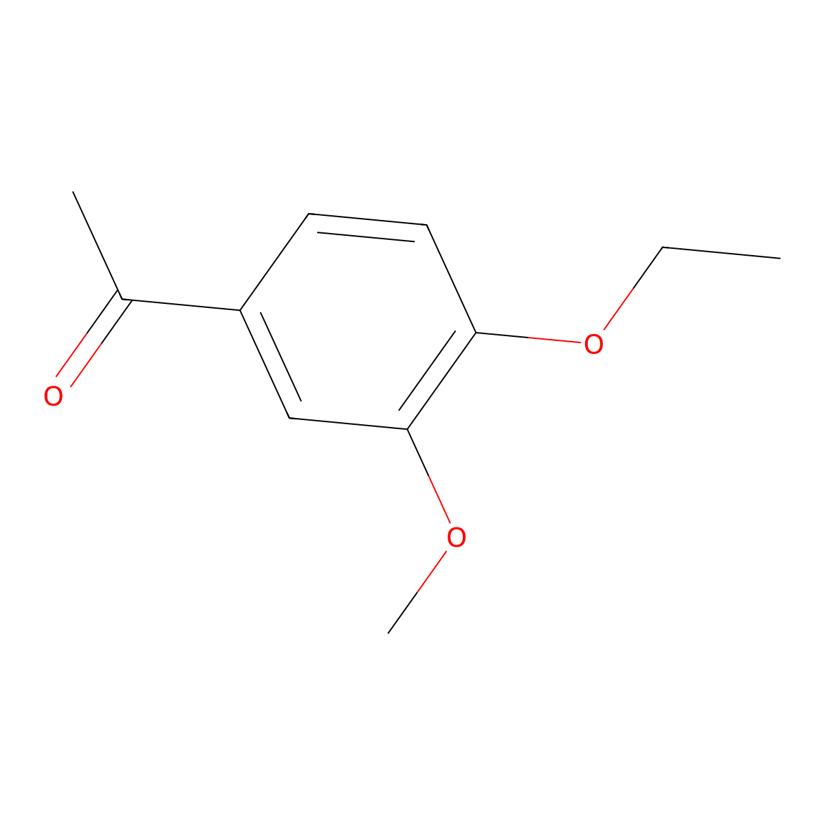 Ethanone, 1-(4-ethoxy-3-methoxyphenyl)- molecular structure, CAS 75665-89-3