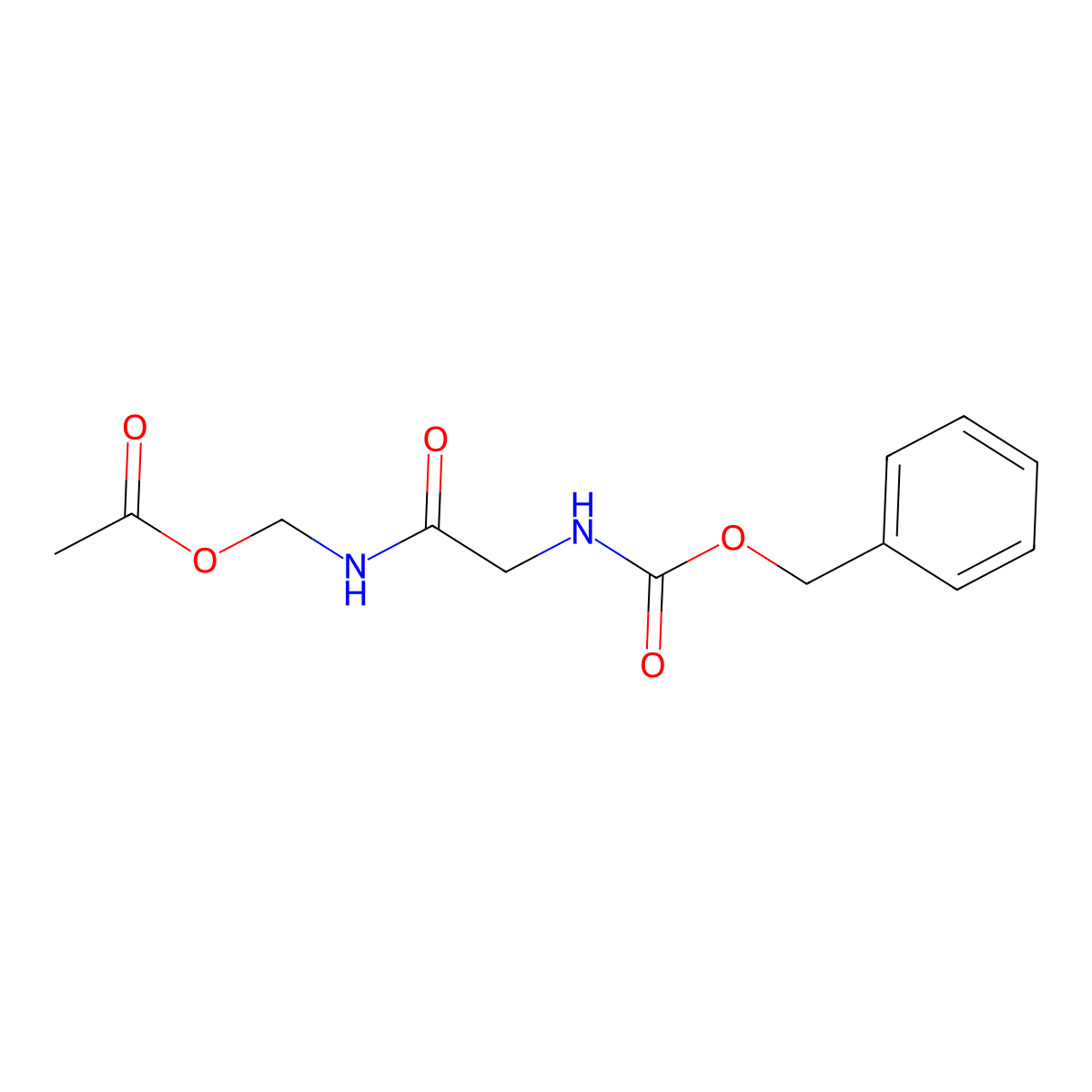 (2-(((Benzyloxy)carbonyl)amino)acetamido)methyl acetate molecular structure, CAS 75666-46-5