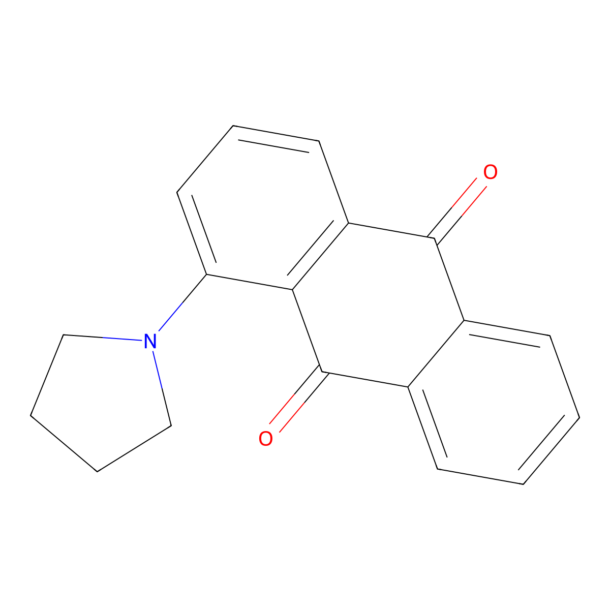 1-Pyrrolidin-1-ylanthracene-9,10-dione molecular structure, CAS 7567-28-4