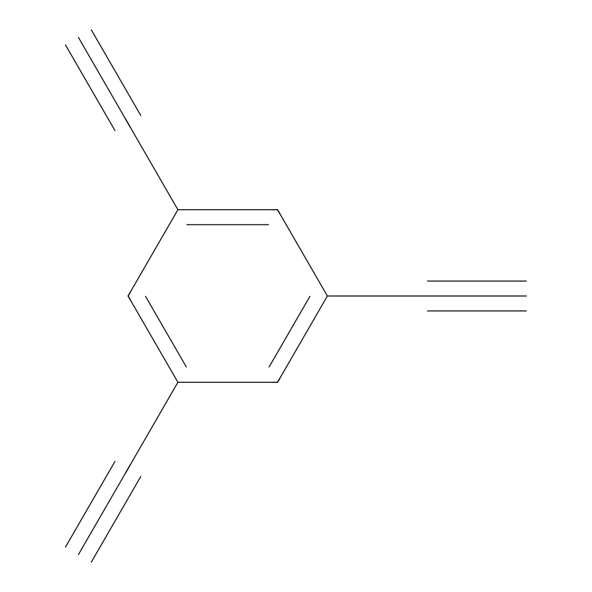 Benzene, 1,3,5-triethynyl- molecular structure, CAS 7567-63-7