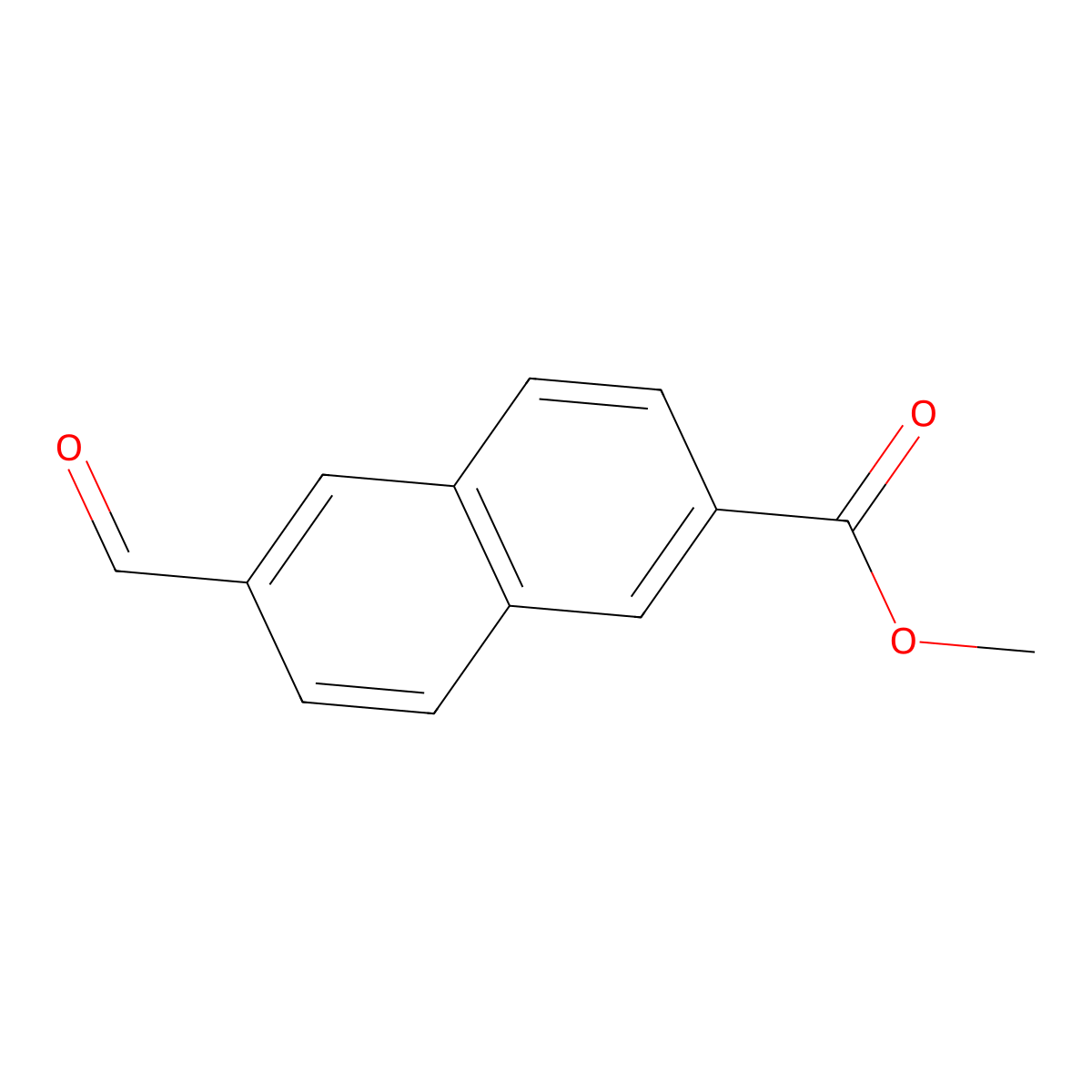 Methyl 6-formyl-2-naphthalenecarboxylate molecular structure, CAS 7567-87-5