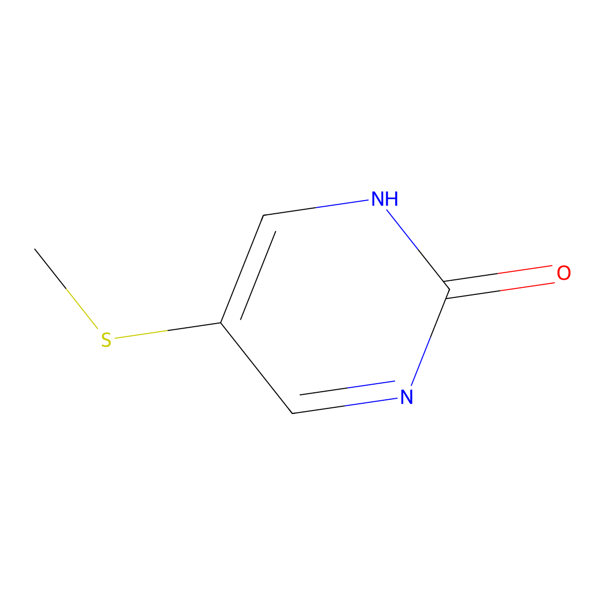 5-(Methylsulfanyl)pyrimidin-2(1H)-one molecular structure, CAS 75670-14-3