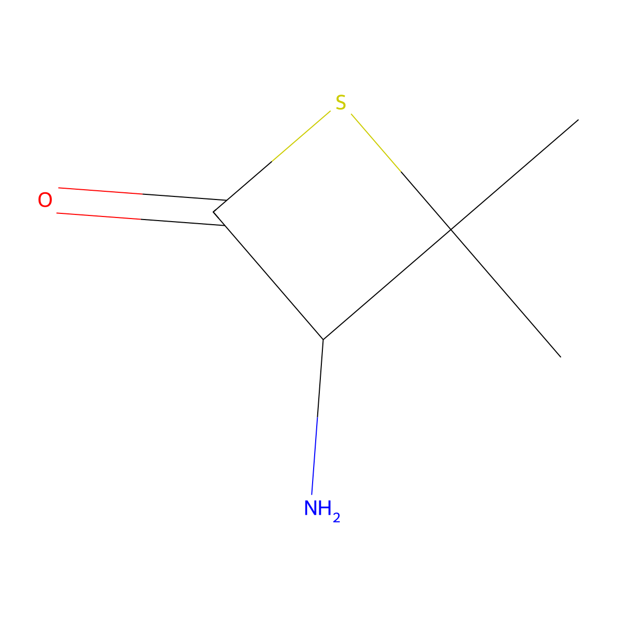 3-Amino-4,4-dimethylthietan-2-one molecular structure, CAS 756758-30-2