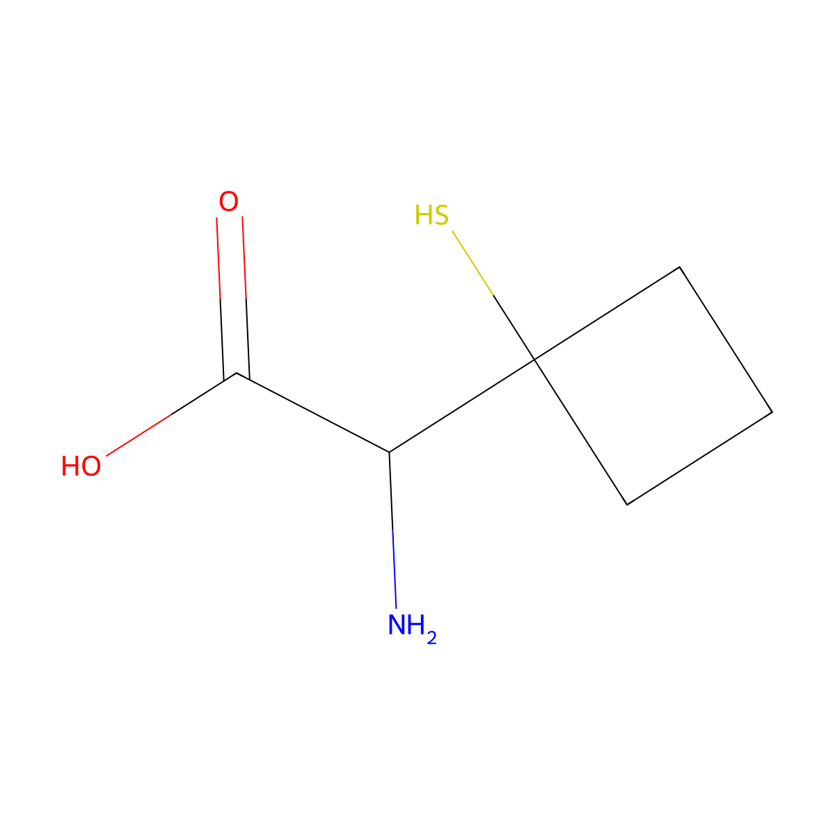 2-Amino-2-(1-mercaptocyclobutyl)acetic acid molecular structure, CAS 756765-00-1