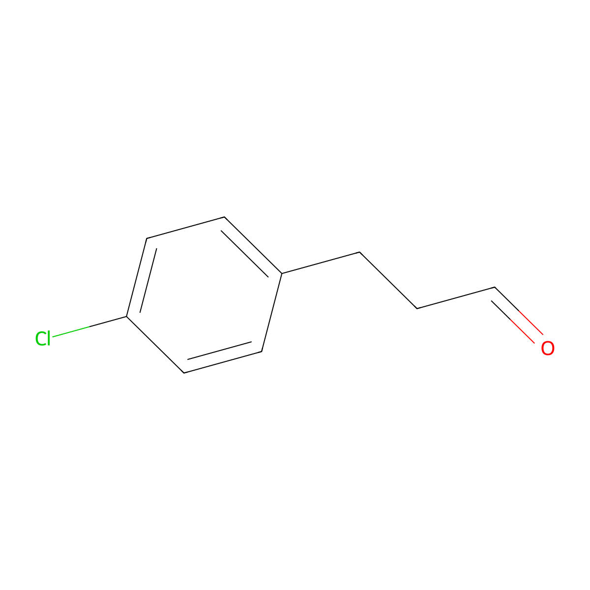3-(4-Chlorophenyl)propanal molecular structure, CAS 75677-02-0