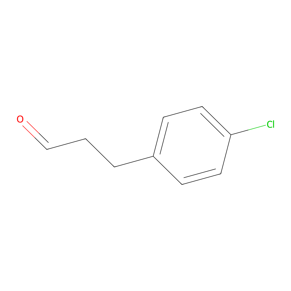 3-(4-Chlorophenyl)propanal molecular structure, CAS 75677-02-0