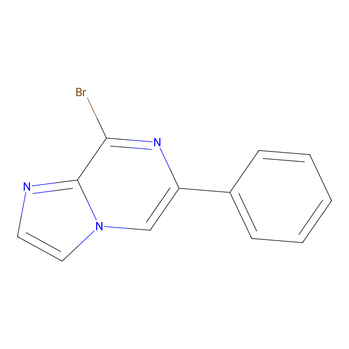 8-Bromo-6-phenylimidazo[1,2-a]pyrazine molecular structure, CAS 756772-44-8