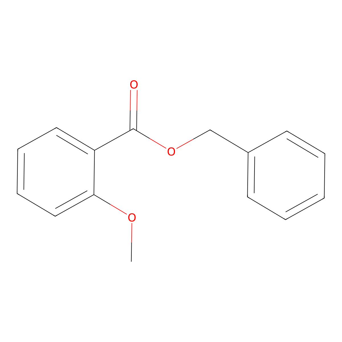 Benzyl 2-methoxybenzoate molecular structure, CAS 75679-47-9