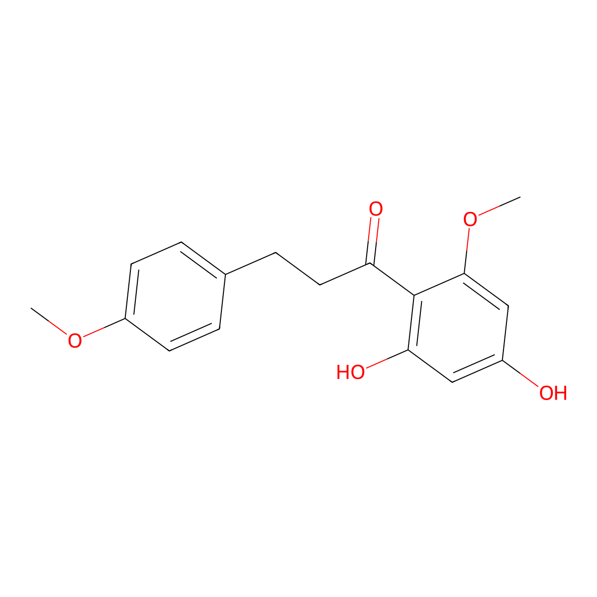 2',4'-Dihydroxy-4,6'-dimethoxydihydrochalcone molecular structure, CAS 75679-58-2