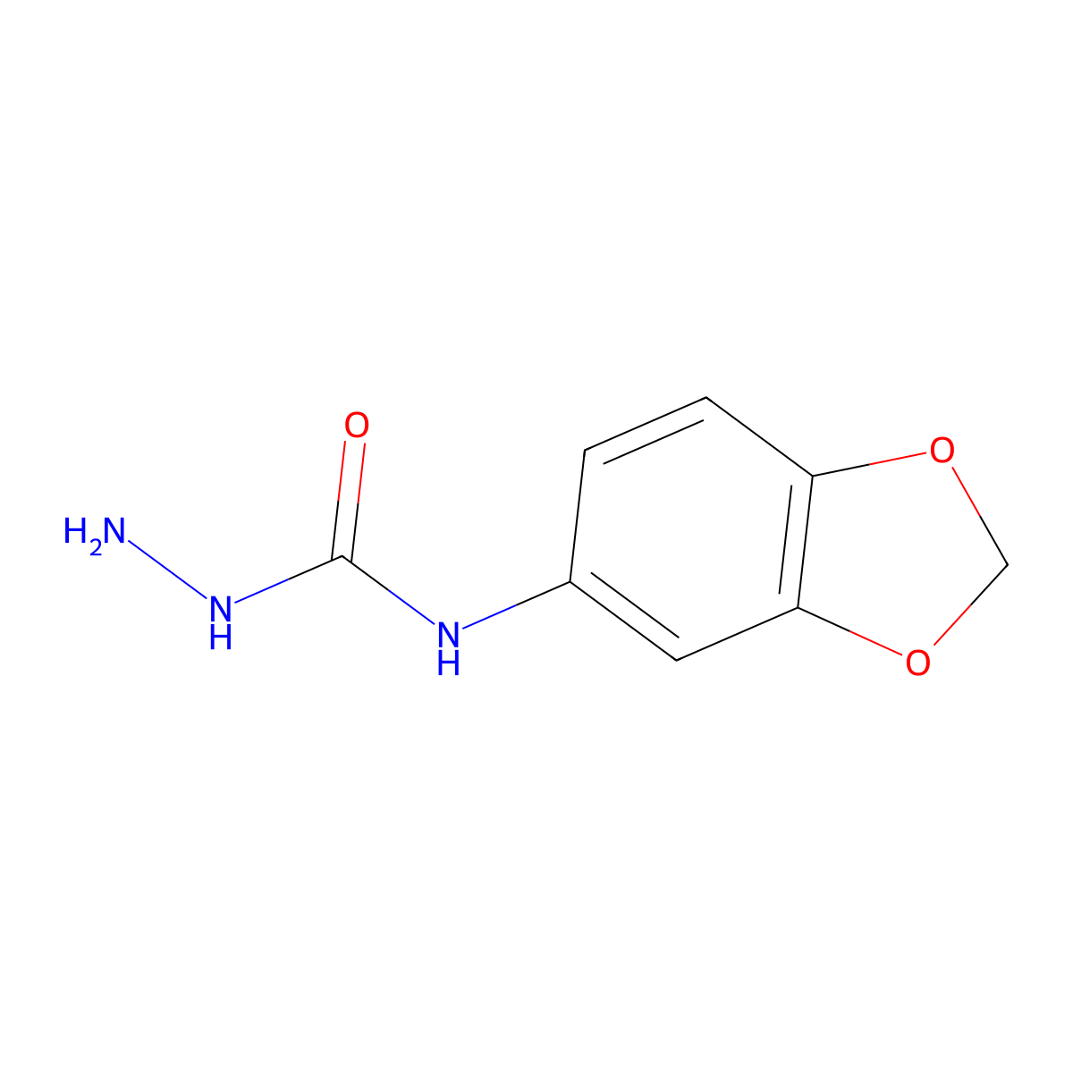 3-amino-1-(2H-1,3-benzodioxol-5-yl)urea molecular structure, CAS 756791-27-2