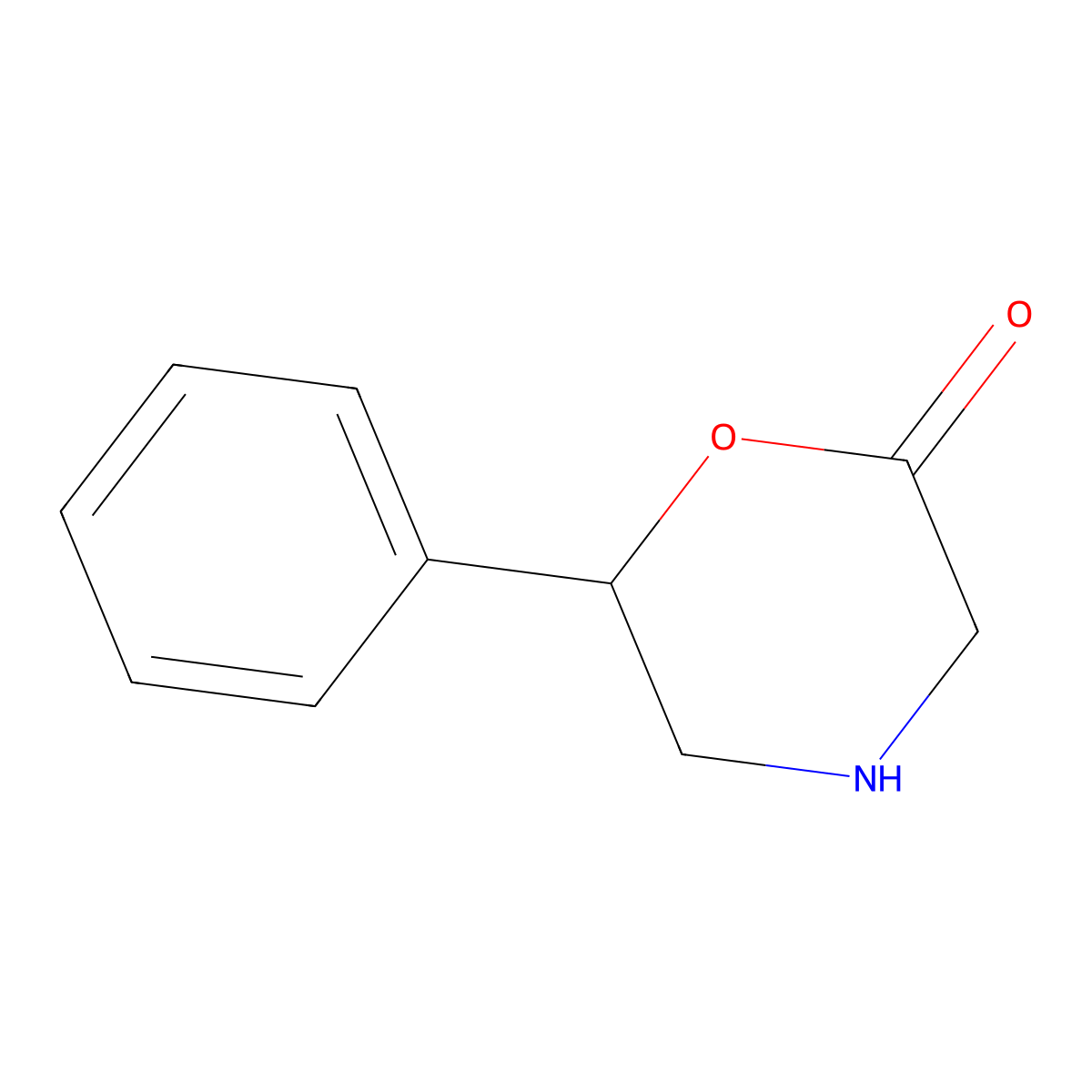 6-Phenylmorpholin-2-one molecular structure, CAS 7568-46-9