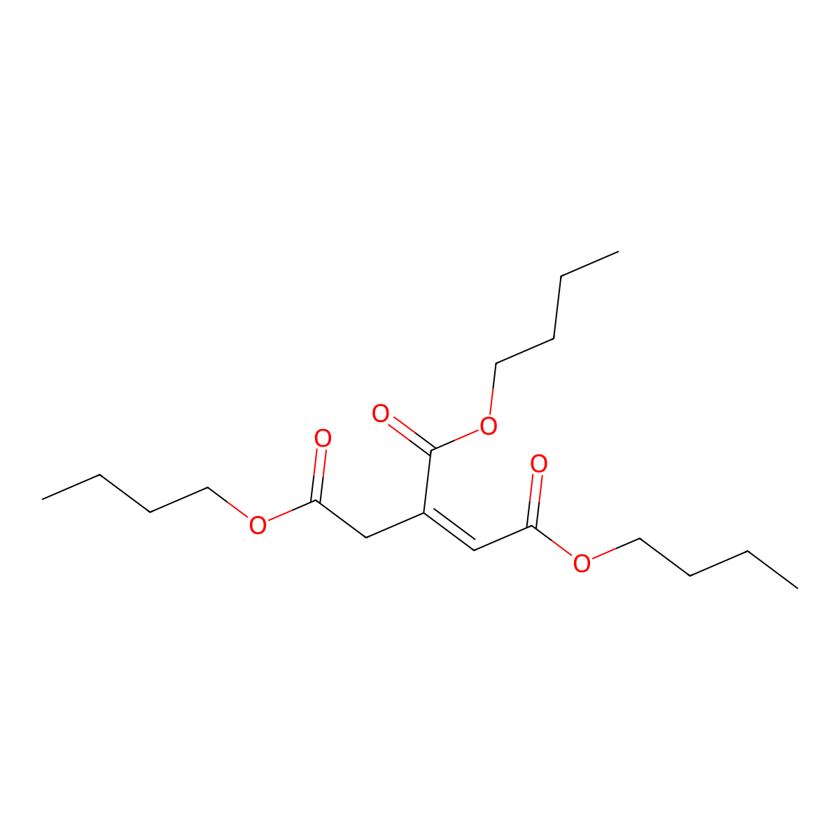 Tributyl aconitate molecular structure, CAS 7568-58-3