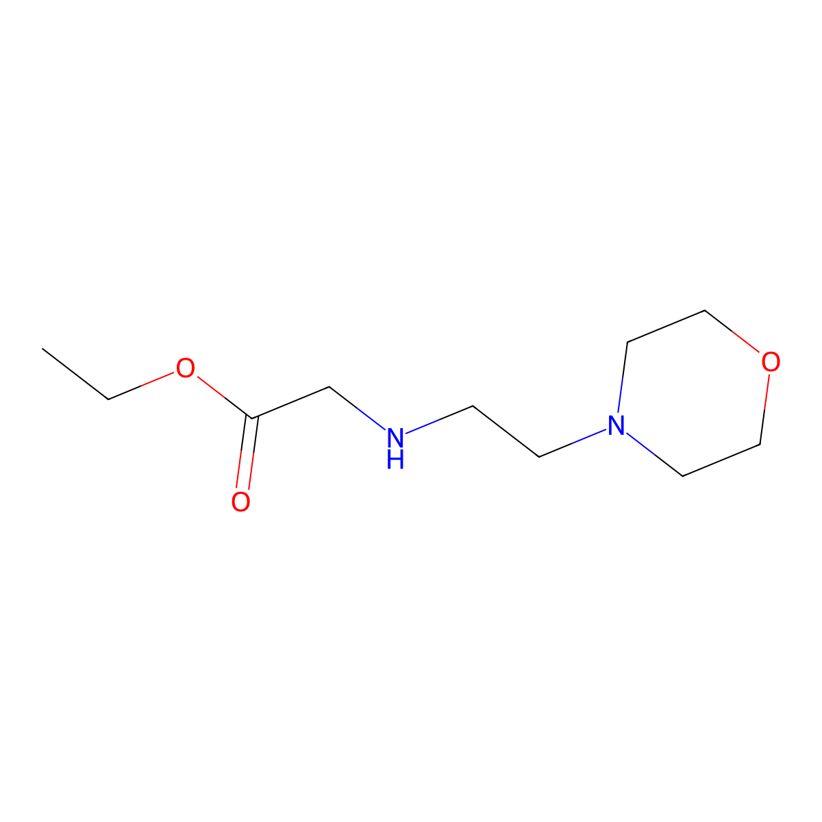 Ethyl 2-{[2-(morpholin-4-YL)ethyl]amino}acetate molecular structure, CAS 7568-87-8